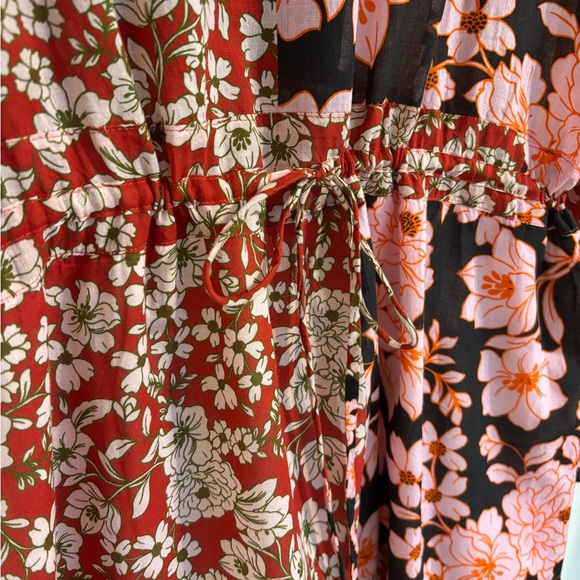 Johnny Was EUC Flora Tie Back mixed floral printed cotton embroidered Dress - Picture 13 of 16